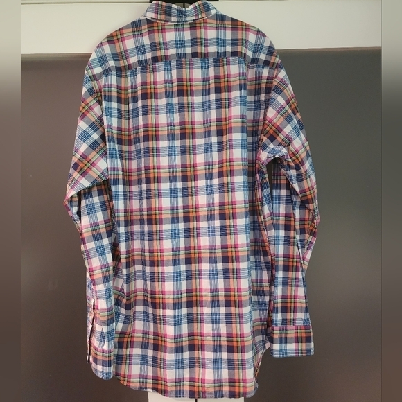 Scappino Marine 100% Cotton MultiColor Plaid Button Down - Picture 6 of 9